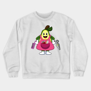 Avocado as Hairdresser with Scissors & Comb Crewneck Sweatshirt